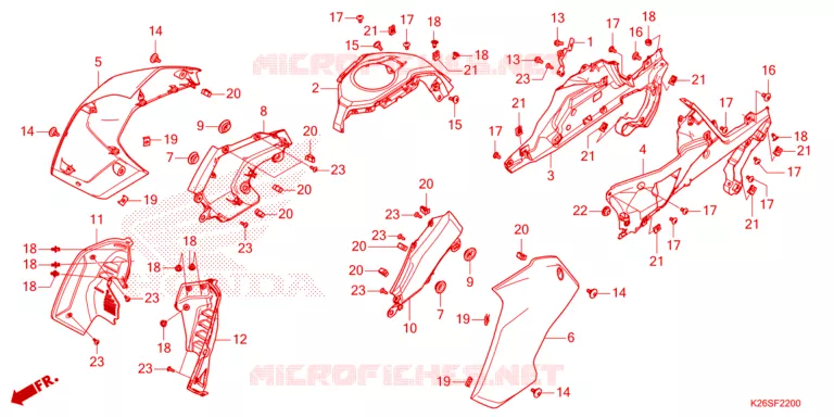 OUIES DE RADIATEUR Honda MOTO 125 GROM 2025  MSX125S_A