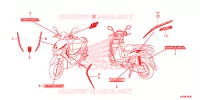 AUTOCOLLANTS pour Honda MOOVE 110, IDLING STOP de 2015