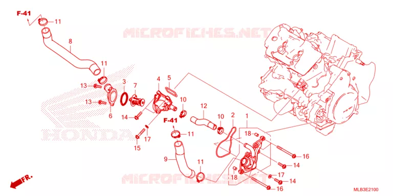 THERMOSTAT/WATER HOSE Honda MOTO 750 HORNET 2024  CB750AP