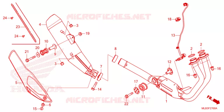 SILENCIEUX D'ECHAPPEMENT Honda MOTO 750 HORNET 2023  CB750AP