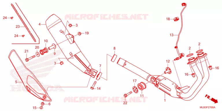 SILENCIEUX D'ECHAPPEMENT Honda MOTO 750 HORNET 2024  CB750AR