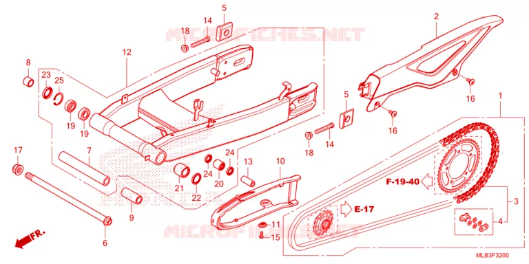BRAS OSCILLANT Honda MOTO 750 HORNET 2024  CB750AR