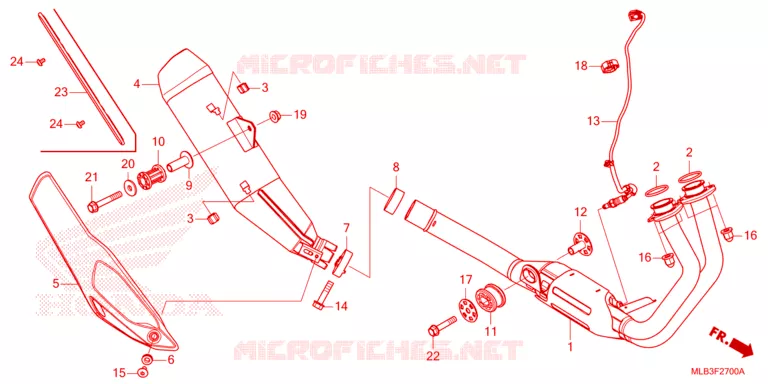 SILENCIEUX D'ECHAPPEMENT Honda MOTO 750 HORNET 2024  CB750AR