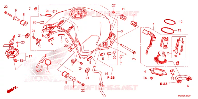 POMPE A ESSENCE Honda MOTO 750 HORNET 2024  CB750AR