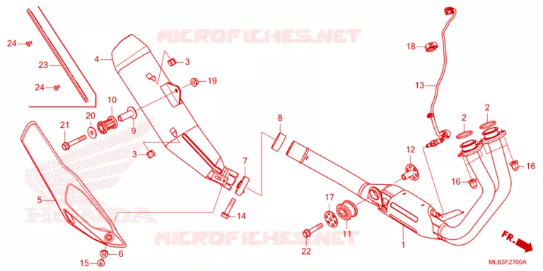 SILENCIEUX D'ECHAPPEMENT Honda MOTO 750 HORNET 2024  CB750AR