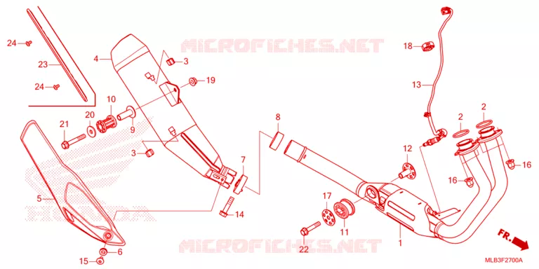 SILENCIEUX D'ECHAPPEMENT Honda MOTO 750 HORNET 2024  CB750AR