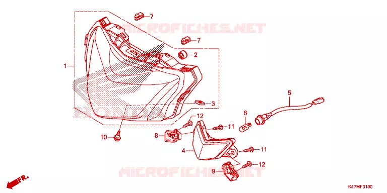 PHARE Honda MOTO 125 DASH 2023  AFP125CRFN