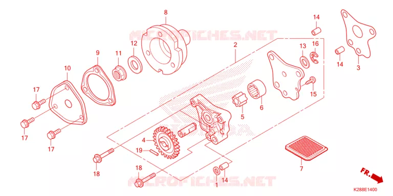 POMPE A HUILE Honda MOTO 125 CRF 2025  CRF125FS