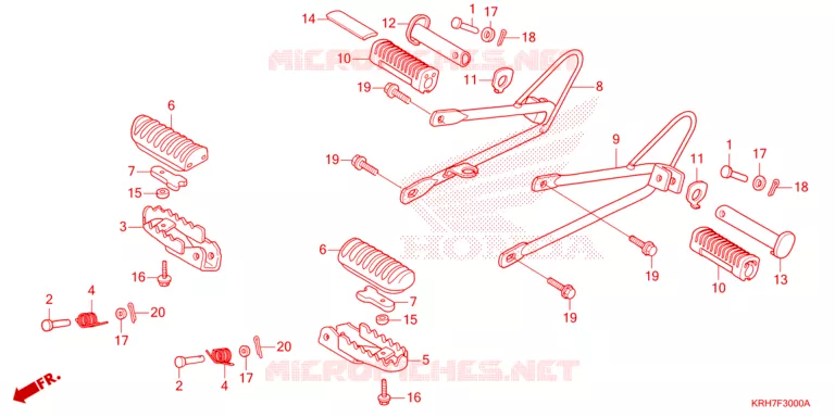 REPOSE PIED Honda MOTO 150 XR 2023  XR150LEKM