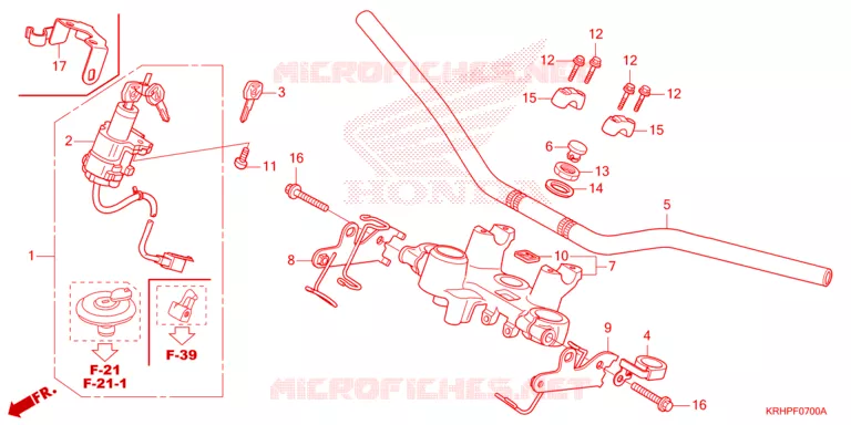GUIDON - TE DE FOURCHE Honda MOTO 150 XR 2024  XR150LEKP