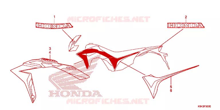 AUTOCOLLANTS Honda MOTO 150 CRF 2021  CRF150LL