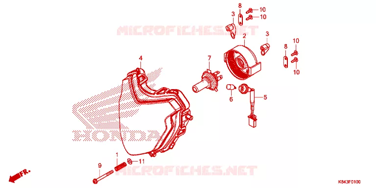 PHARE Honda MOTO 150 CRF 2024  CRF150LN