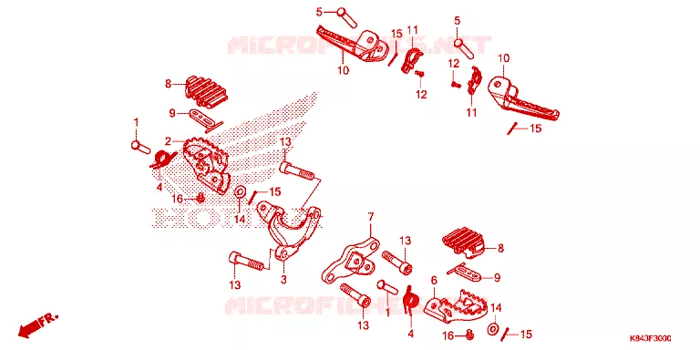REPOSE PIED Honda MOTO 150 CRF 2024  CRF150LN