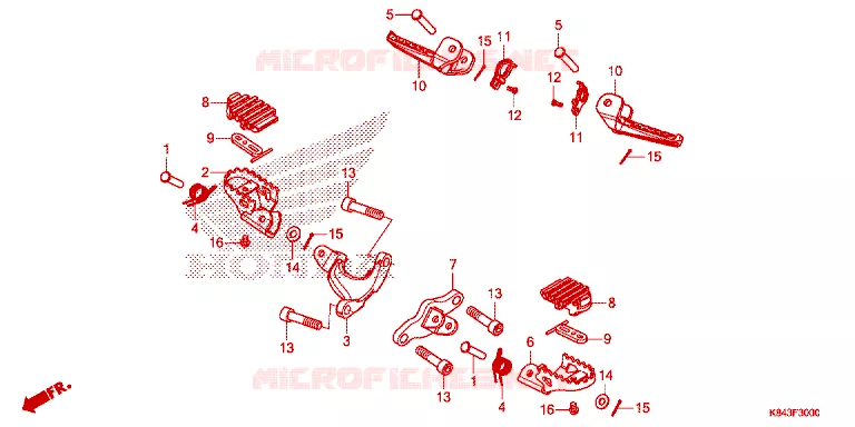 REPOSE PIED Honda MOTO 150 CRF 2023  CRF150LN