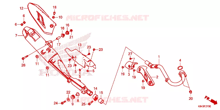 SILENCIEUX D'ECHAPPEMENT Honda MOTO 150 CRF 2024  CRF150LN