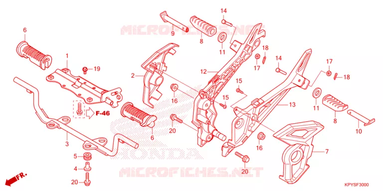 REPOSE PIED Honda MOTO 125 XRM 2025  CFT125MRCS