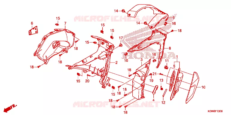INNER COVER Honda SCOOTER 150 ADV 2021  ADV150AM