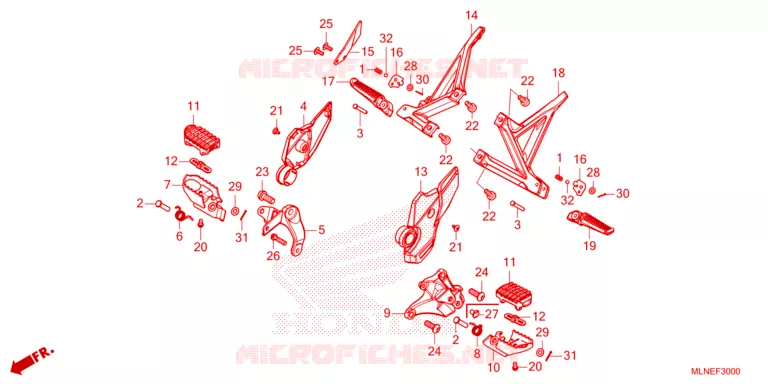 REPOSE PIED Honda MOTO 1100 AFRICA-TWIN 2025  CRF1100AS