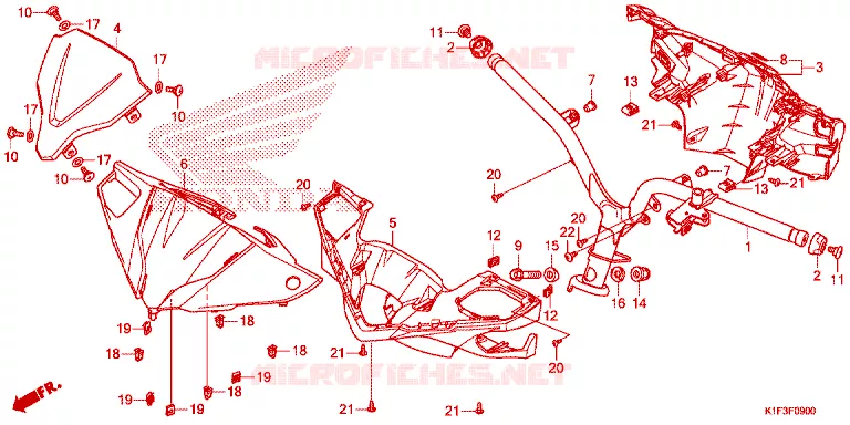 GUIDON - CARENAGE Honda SCOOTER 150 AIR-BLADE 2021  ACA150CAFL