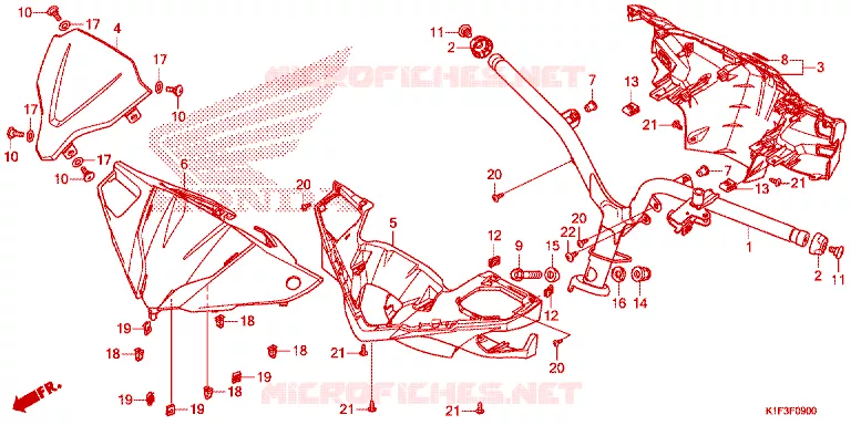GUIDON - CARENAGE Honda SCOOTER 150 AIR-BLADE 2021  ACA150CAFL