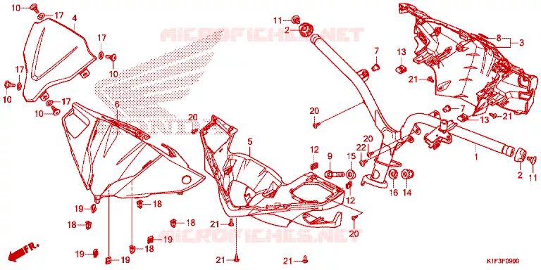 GUIDON - CARENAGE Honda SCOOTER 150 AIR-BLADE 2022  ACA150CAFM