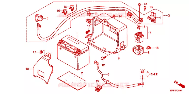 BATTERIE Honda MOTO 700 TRANSALP 2011  XL700VB
