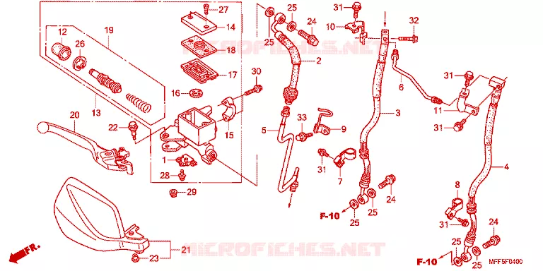 MAITRE-CYLINDRE Honda MOTO 700 TRANSALP 2011  XL700VB