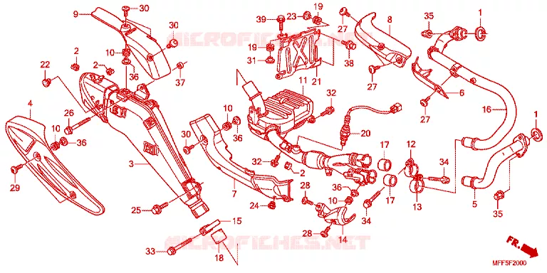 SILENCIEUX D'ECHAPPEMENT Honda MOTO 700 TRANSALP 2011  XL700VB
