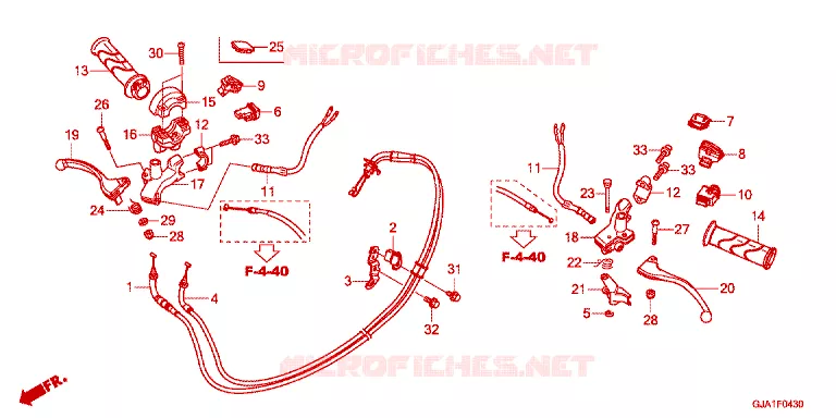 LEVIER DE GUIDON - COMMODO Honda SCOOTER 50 TACT 2024  NCY50N