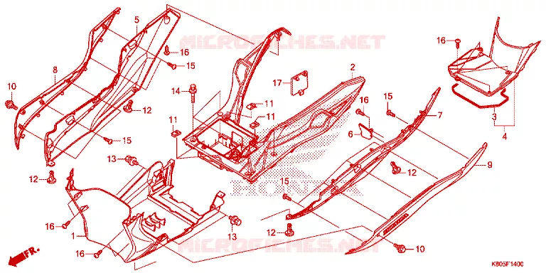 MARCHE PIEDS Honda SCOOTER 125 ELITE 2021  NSC1255SHM