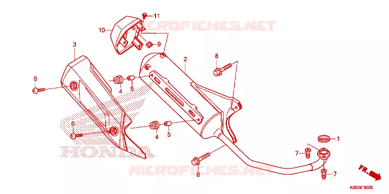 SILENCIEUX D'ECHAPPEMENT Honda SCOOTER 125 ELITE 2020  NSC1255SHM