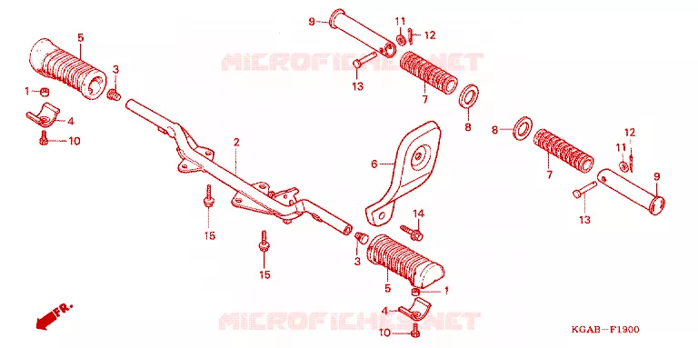 REPOSE PIED Honda MOTO 125 CG 2004  CG125CA4