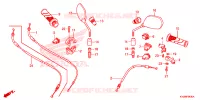 COMMODO   CABLE   RETROVISEUR pour Honda FUTURE 125 Spoked wheels, Rear brake drum de 2012