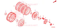 EMBRAYAGE pour Honda FUTURE 125 Spoked wheels, Rear brake drum de 2012
