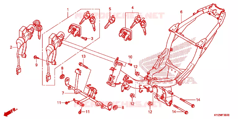 CADRE Honda MOTO 125 FUTURE 2012  AFS125MSD