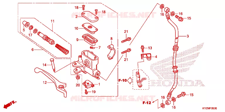 MAITRE CYLINDRE DE FREIN AVANT Honda MOTO 125 FUTURE 2012  AFS125MSD