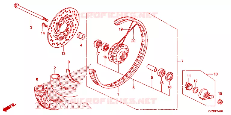 ROUE AVANT Honda MOTO 125 FUTURE 2012  AFS125MSD