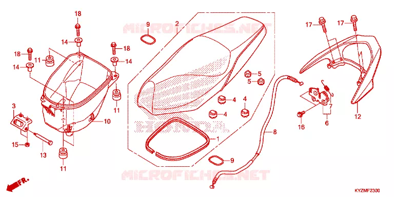 SELLE Honda MOTO 125 FUTURE 2012  AFS125MSD