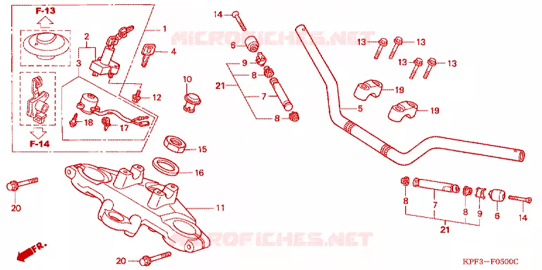 GUIDON Honda MOTO 250 CBX 2004  CBX2504