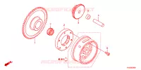 EMBRAYAGE pour Honda NEW MEGA PRO 150 PGMFi, Casted wheels de 2011