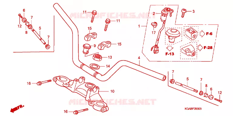 GUIDON Honda MOTO 125 CG 2004  CG125KS4