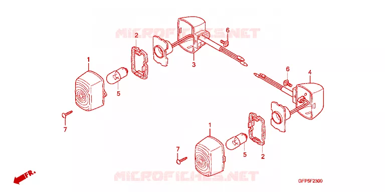 CLIGNOTANT AVANT Honda MOTO 100 POP 2007  RF1007
