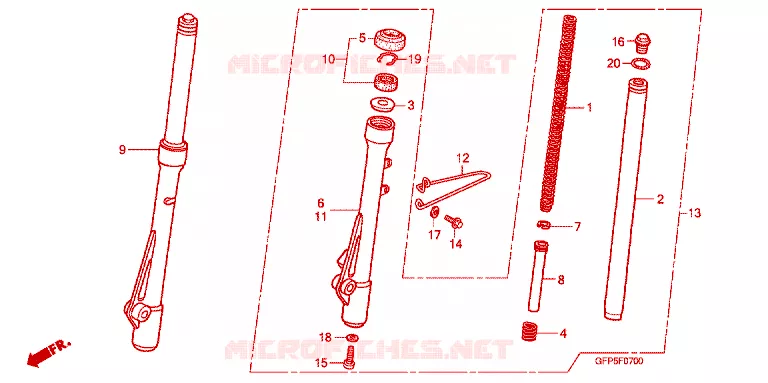 FOURCHE Honda MOTO 100 POP 2007  RF1007