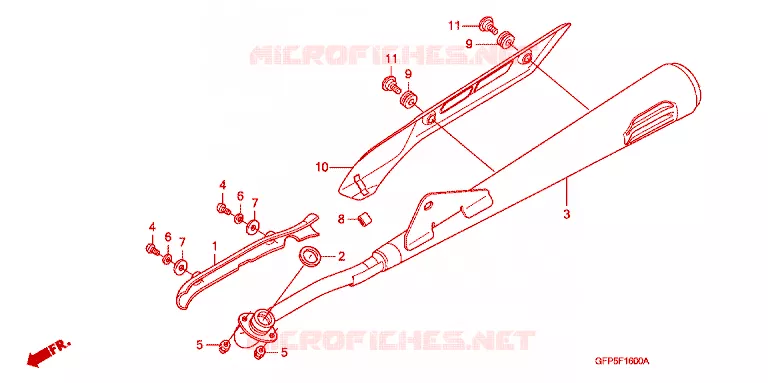 SILENCIEUX D'ECHAPPEMENT Honda MOTO 100 POP 2008  RF1008