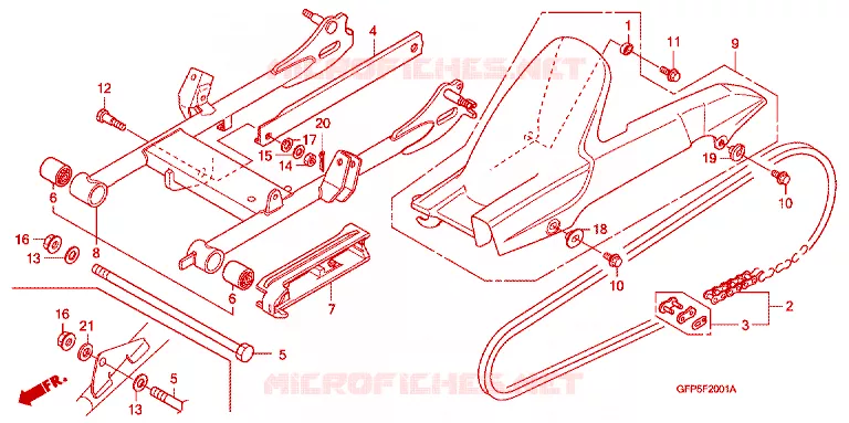 BRAS OSCILLANT Honda MOTO 100 POP 2009  RF1009