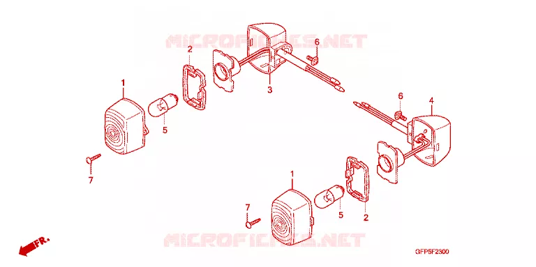CLIGNOTANT AVANT Honda MOTO 100 POP 2009  RF1009