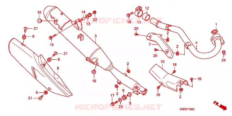 SILENCIEUX D'ECHAPPEMENT Honda MOTO 150 NX 2012  NXR150ESC