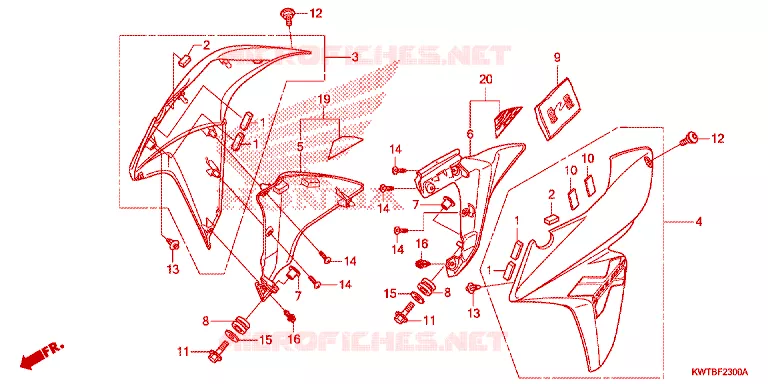 OUIES DE RADIATEUR Honda MOTO 300 XR 2013  XRE300D