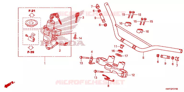 GUIDON Honda MOTO 300 XR 2016  XRE300G