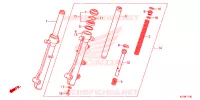 FOURCHE pour Honda AIRBLADE 125 de 2014